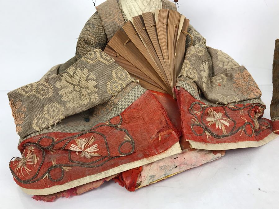 Pair Of Old Japanese Dolls 9.5H [Photo 14]