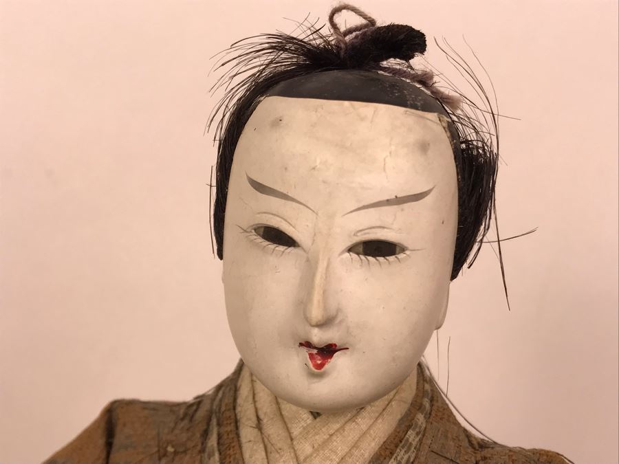 Pair Of Old Japanese Dolls 9.5H [Photo 4]