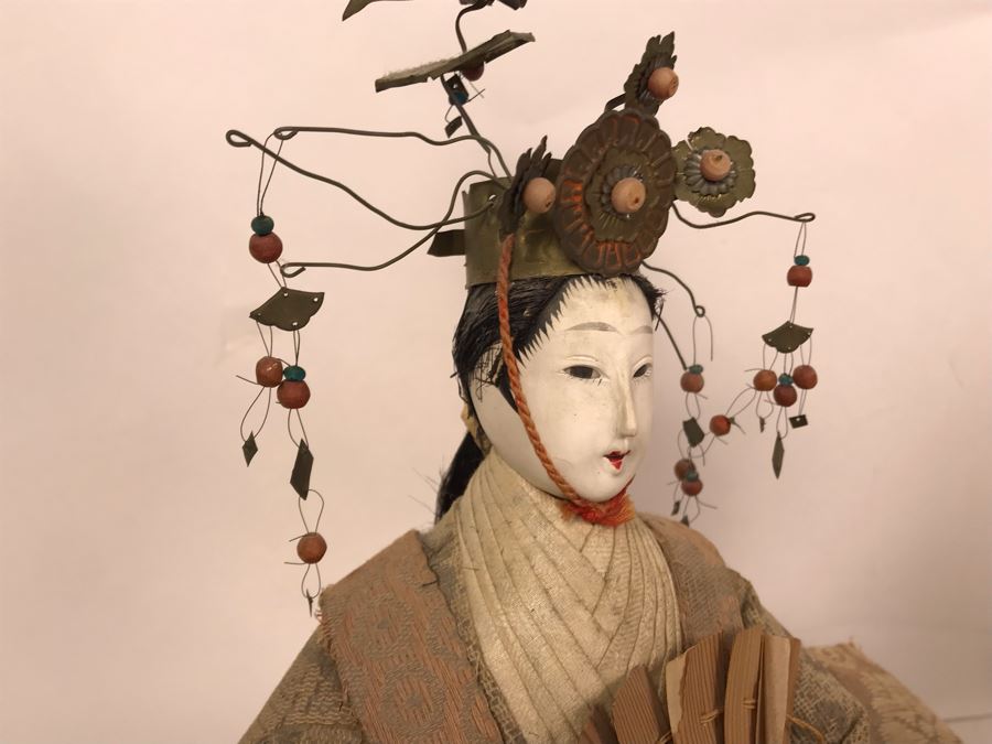 Pair Of Old Japanese Dolls 9.5H [Photo 13]