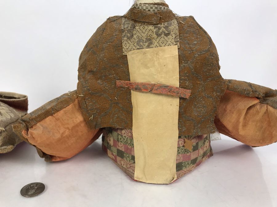 Pair Of Old Japanese Dolls 9.5H [Photo 19]