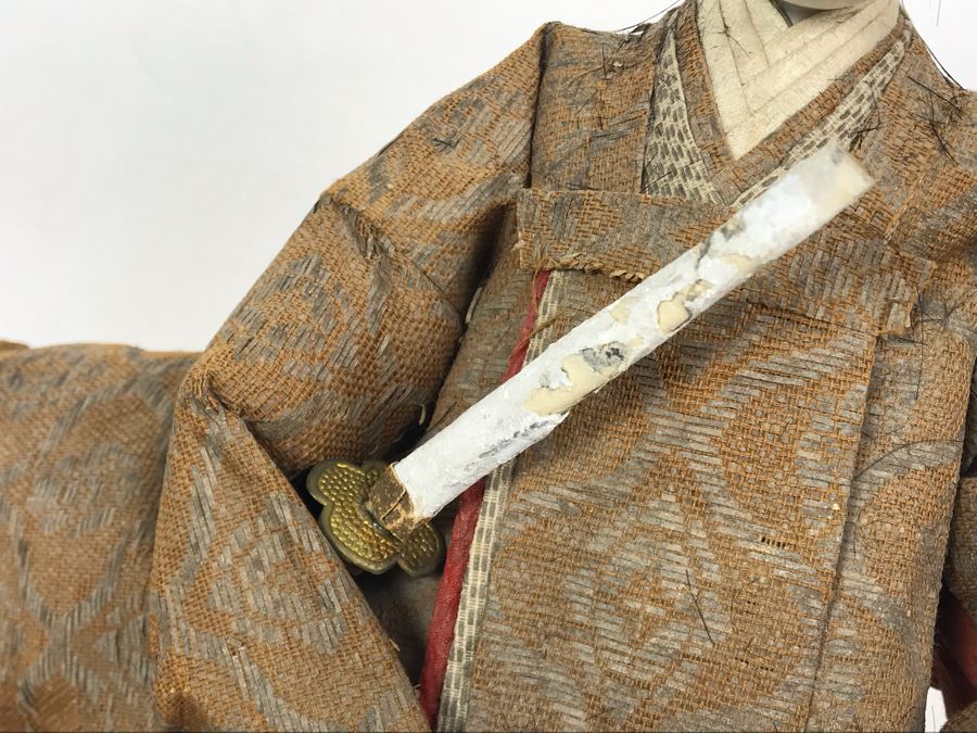 Pair Of Old Japanese Dolls 9.5H [Photo 6]