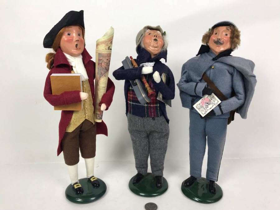 Set Of (3) Vintage The Carolers By Byers' Choice Ltd.