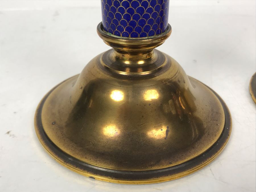 Nieman Marcus Brass Candlesticks Candle Holders 6.5H [Photo 3]