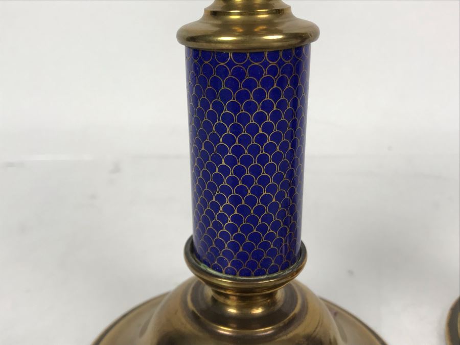 Nieman Marcus Brass Candlesticks Candle Holders 6.5H [Photo 2]