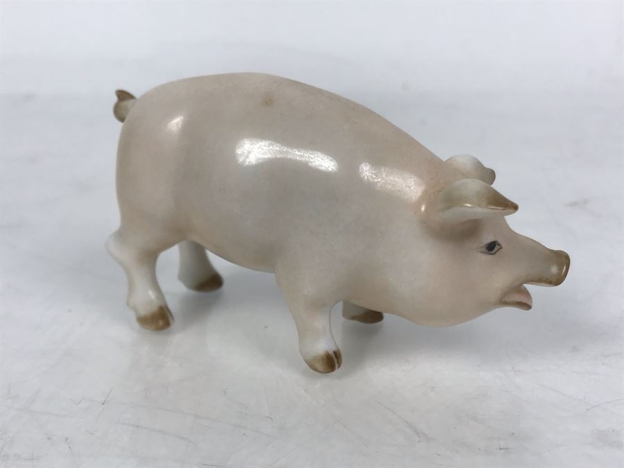 Herend Hungary Hand Painted Porcelain Pig Figurine 3W [Photo 5]