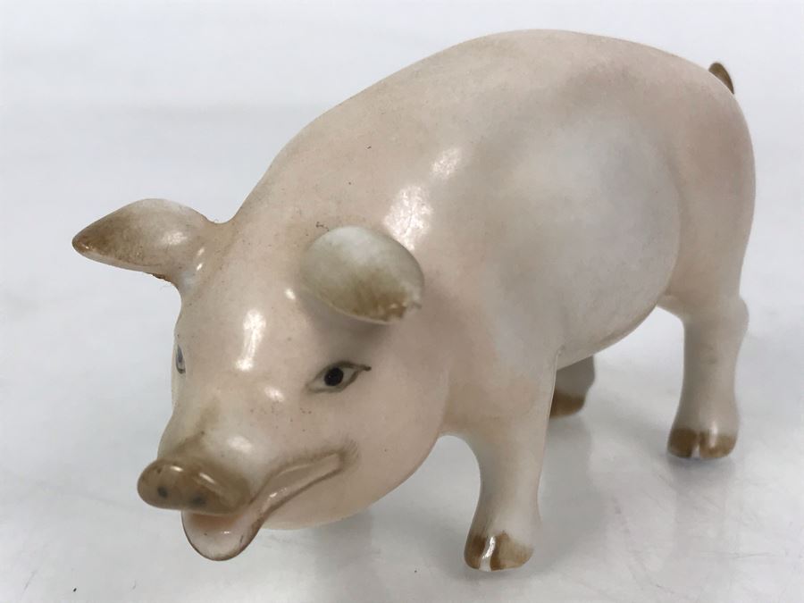 Herend Hungary Hand Painted Porcelain Pig Figurine 3W [Photo 4]