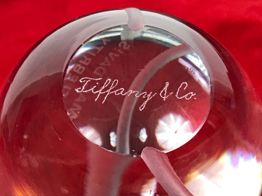 Vintage 1976 Tiffany & Co. Crystal 'Mac Davis Celebrity Invitational' Paperweight [Photo 2]