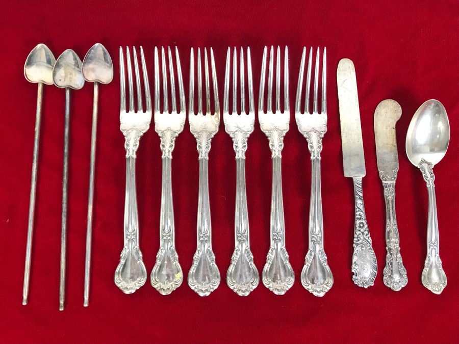 Various Sterling Silver Flatware 519g Sterling Silver Total Weight [Photo 2]