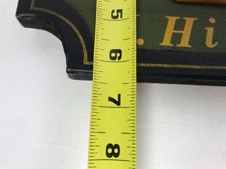 Handmade Wooden Relief Sign 'J. Hilton Ship Builder Leith 1836' 26W X 6H [Photo 6]