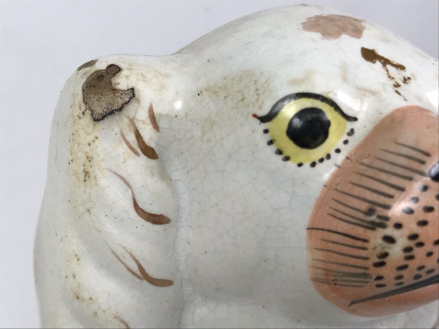 Pair Of Vintage English Staffordshire Dogs 10H [Photo 9]