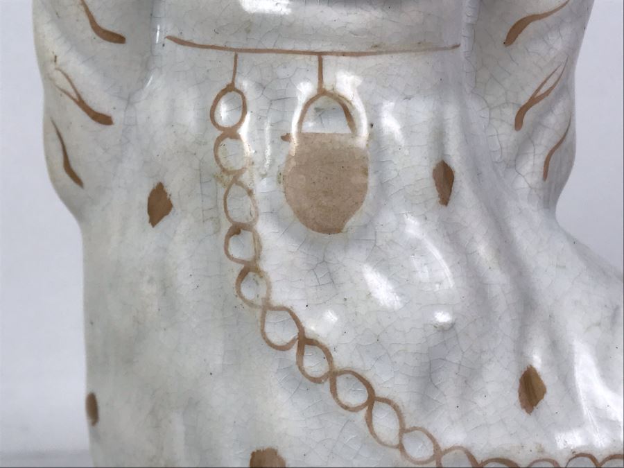 Pair Of Vintage English Staffordshire Dogs 10H [Photo 10]