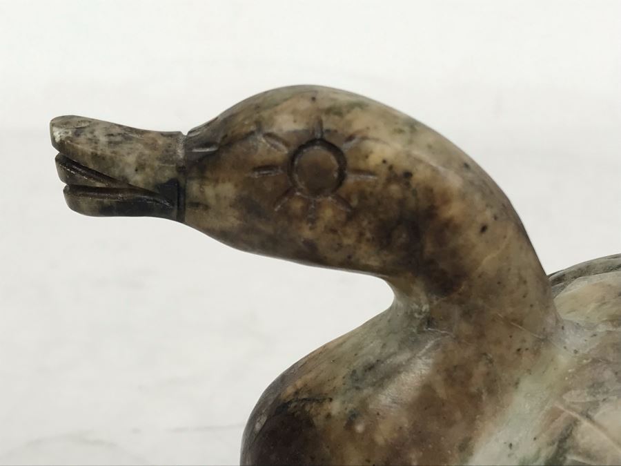 Vintage Carved Stone Duck 5W X 2.5D X 3H [Photo 5]