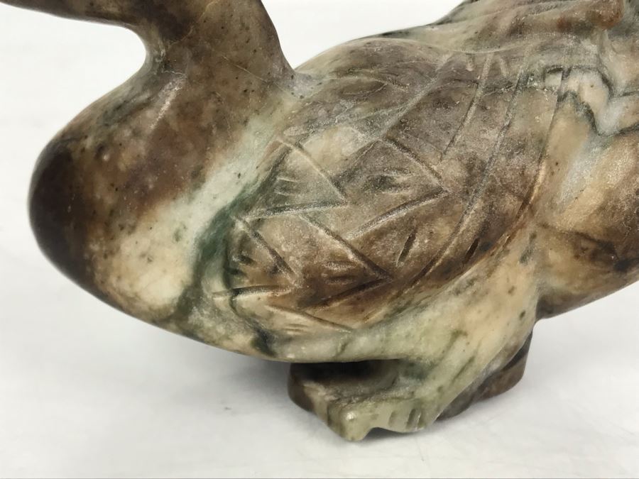 Vintage Carved Stone Duck 5W X 2.5D X 3H [Photo 6]