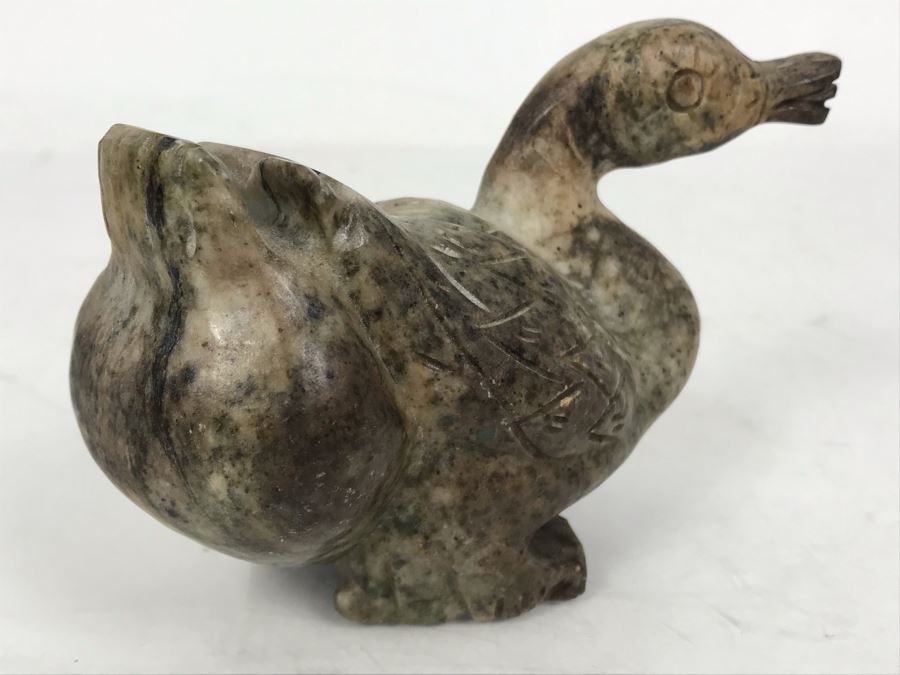 Vintage Carved Stone Duck 5W X 2.5D X 3H [Photo 11]