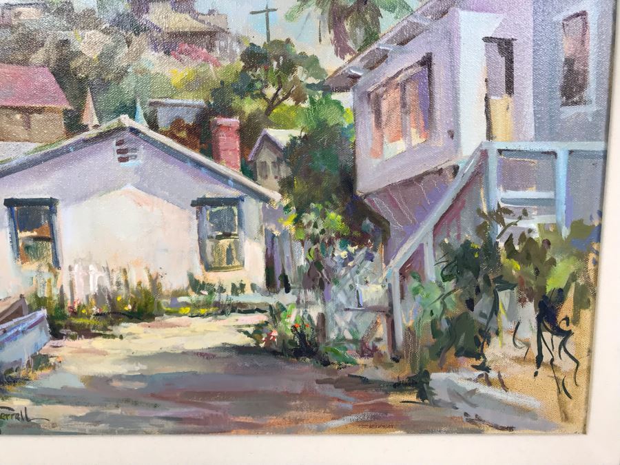 Original Signed Plein Air Oil Painting Of Laguna Titled 'Summer Road, Crystal Cove' By Marcy Fitzgerrell (1917-2003) (One Of First Woman Animators At Walt Disney Studios) 17 X 13 [Photo 8]