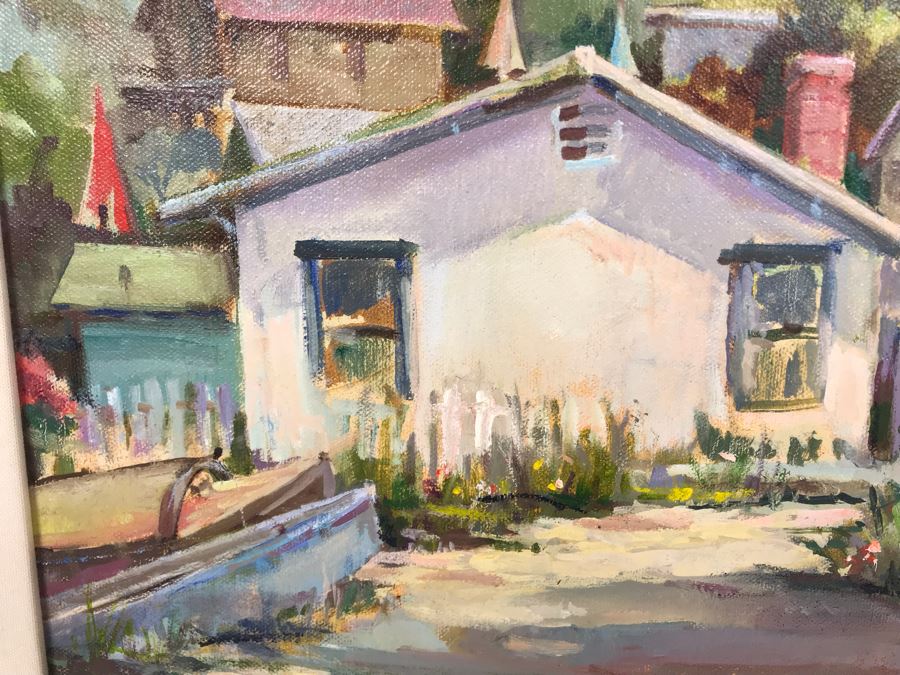 Original Signed Plein Air Oil Painting Of Laguna Titled 'Summer Road, Crystal Cove' By Marcy Fitzgerrell (1917-2003) (One Of First Woman Animators At Walt Disney Studios) 17 X 13 [Photo 10]