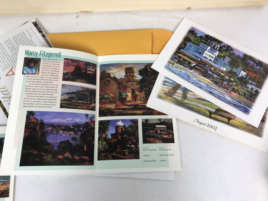 Original Signed Plein Air Oil Painting Of Laguna Titled 'Summer Road, Crystal Cove' By Marcy Fitzgerrell (1917-2003) (One Of First Woman Animators At Walt Disney Studios) 17 X 13 [Photo 14]