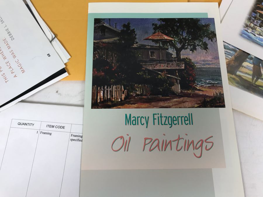 Original Signed Plein Air Oil Painting Of Laguna Titled 'Summer Road, Crystal Cove' By Marcy Fitzgerrell (1917-2003) (One Of First Woman Animators At Walt Disney Studios) 17 X 13 [Photo 16]