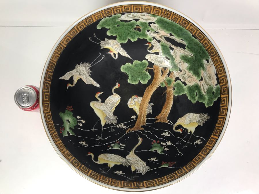 Large Chinese Bowl Authentic Reproduction Of Chinese Export Porcelain Hand Painted In Macau Commissioned For Circa 1981 By The Srednick Collection 16R X 7H [Photo 5]