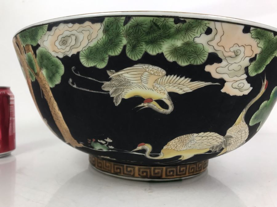 Large Chinese Bowl Authentic Reproduction Of Chinese Export Porcelain Hand Painted In Macau Commissioned For Circa 1981 By The Srednick Collection 16R X 7H [Photo 10]