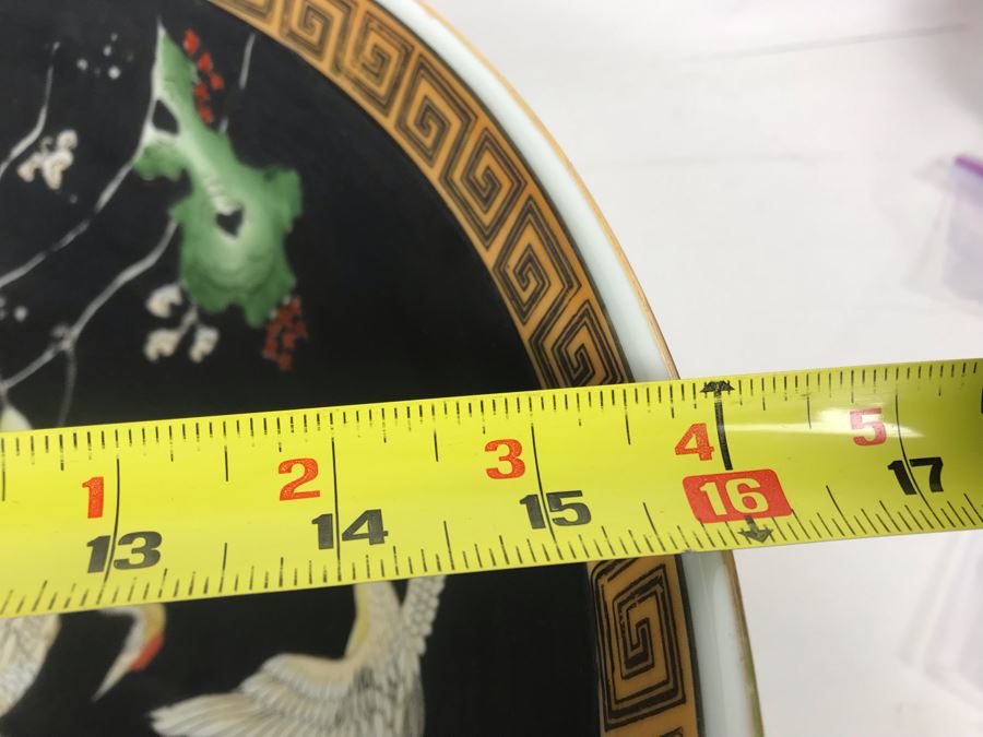 Large Chinese Bowl Authentic Reproduction Of Chinese Export Porcelain Hand Painted In Macau Commissioned For Circa 1981 By The Srednick Collection 16R X 7H [Photo 12]