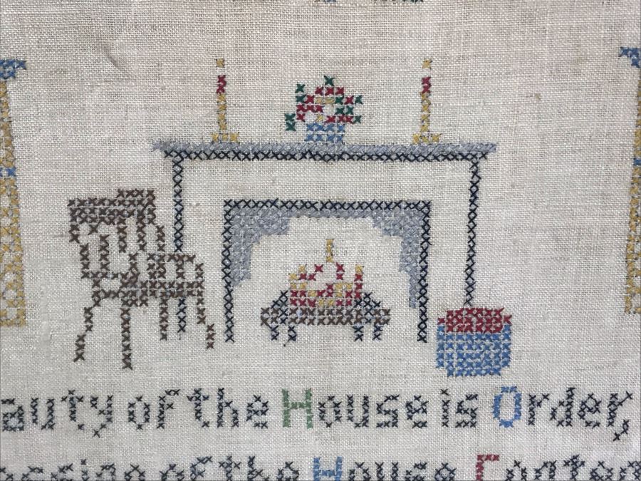 Vintage 1947 Needlepoint 18 X 14.5 [Photo 3]