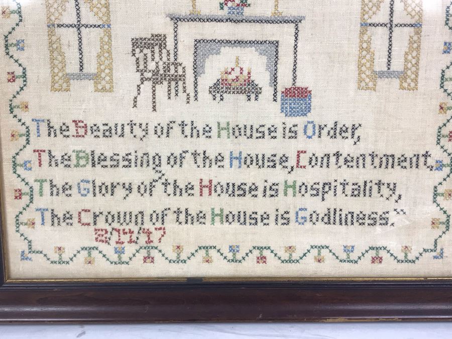 Vintage 1947 Needlepoint 18 X 14.5 [Photo 4]