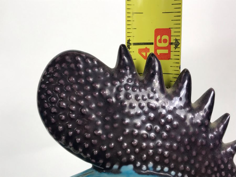 Pair Of Majolica Pottery Roster Figures 16H (One Has Slight Chip In Beak) [Photo 11]