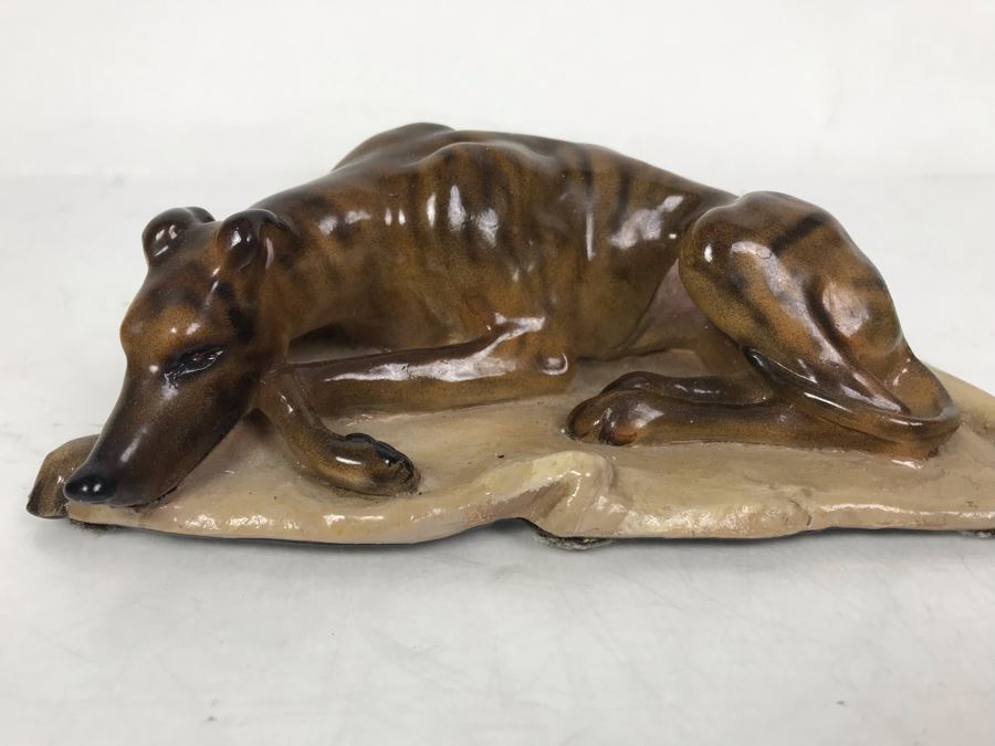 Limited Edition Greyhound Dog Figurine Titled 'Chasing A Dream' No. 74 Of 1,000 Signed Ron Hevener 6W X 4D  X 2H [Photo 3]