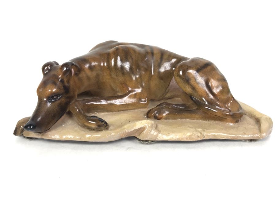 Limited Edition Greyhound Dog Figurine Titled 'Chasing A Dream' No. 74 Of 1,000 Signed Ron Hevener 6W X 4D  X 2H [Photo 2]