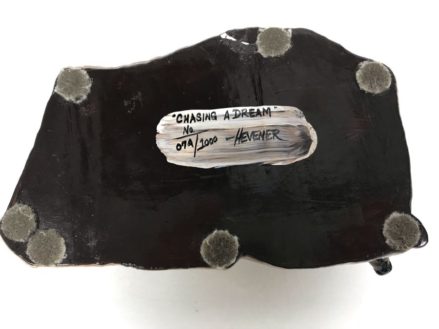 Limited Edition Greyhound Dog Figurine Titled 'Chasing A Dream' No. 74 Of 1,000 Signed Ron Hevener 6W X 4D  X 2H [Photo 7]