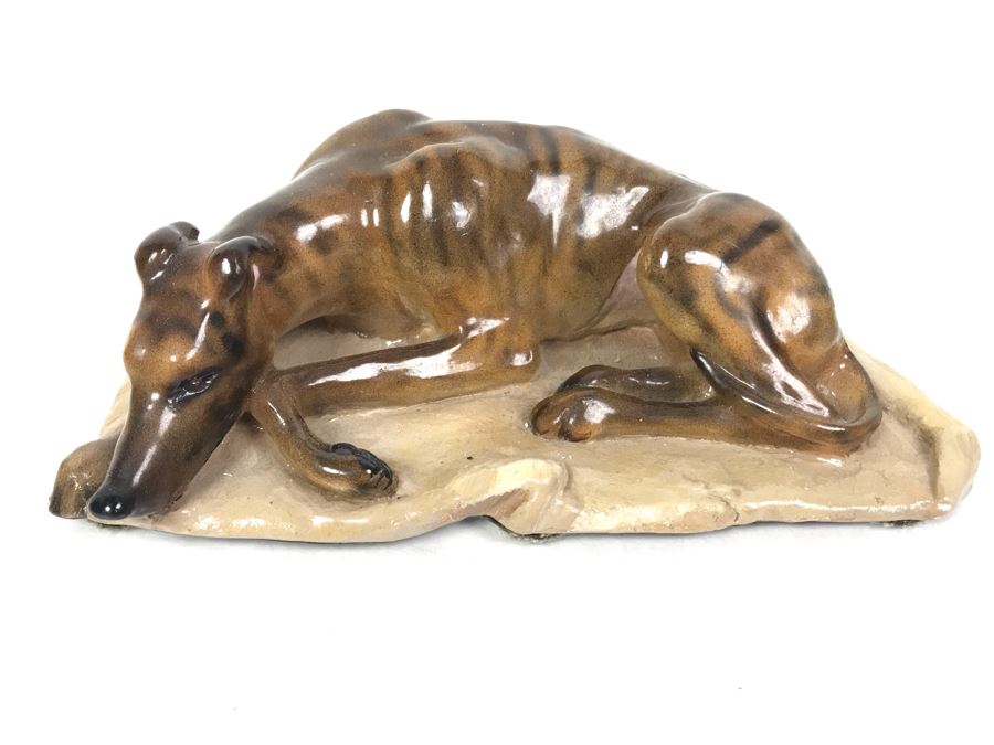Limited Edition Greyhound Dog Figurine Titled 'Chasing A Dream' No. 74 Of 1,000 Signed Ron Hevener 6W X 4D  X 2H [Photo 1]
