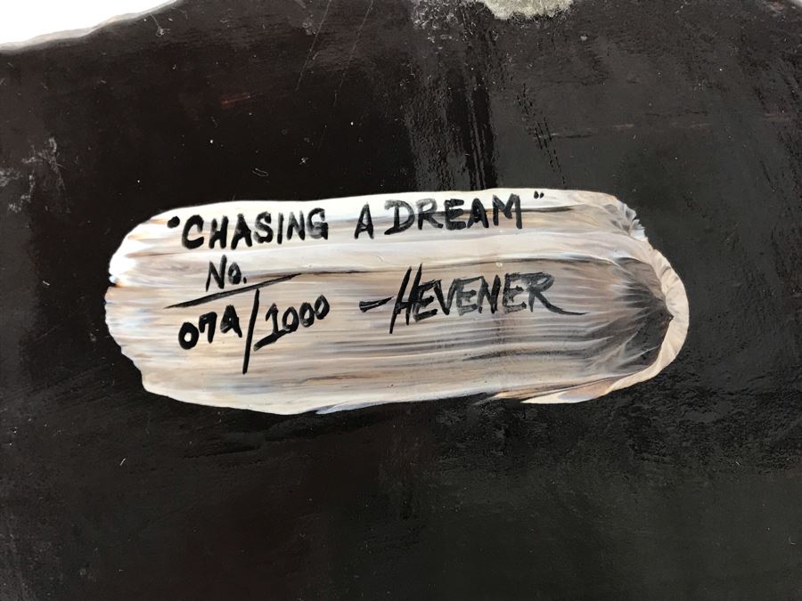 Limited Edition Greyhound Dog Figurine Titled 'Chasing A Dream' No. 74 Of 1,000 Signed Ron Hevener 6W X 4D  X 2H [Photo 8]