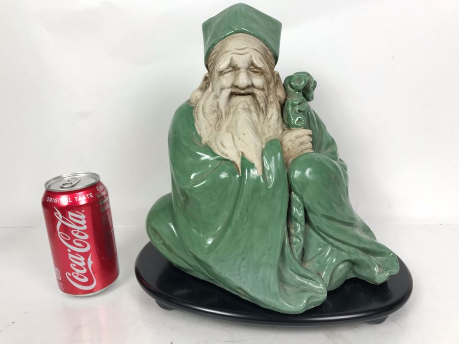 Vintage Japanese Elder Figure With Stand 11W X 8D X 11H [Photo 2]