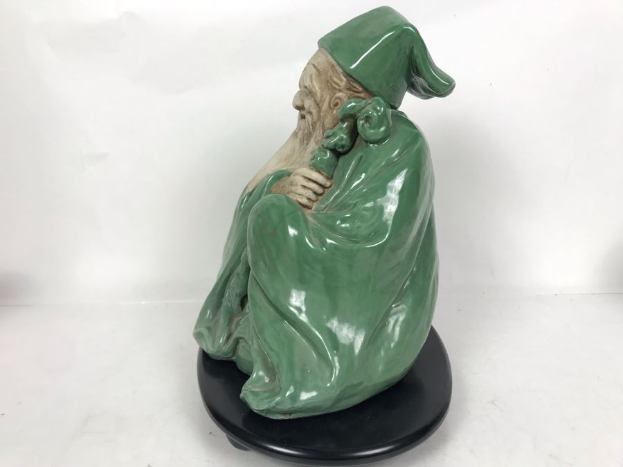 Vintage Japanese Elder Figure With Stand 11W X 8D X 11H [Photo 6]