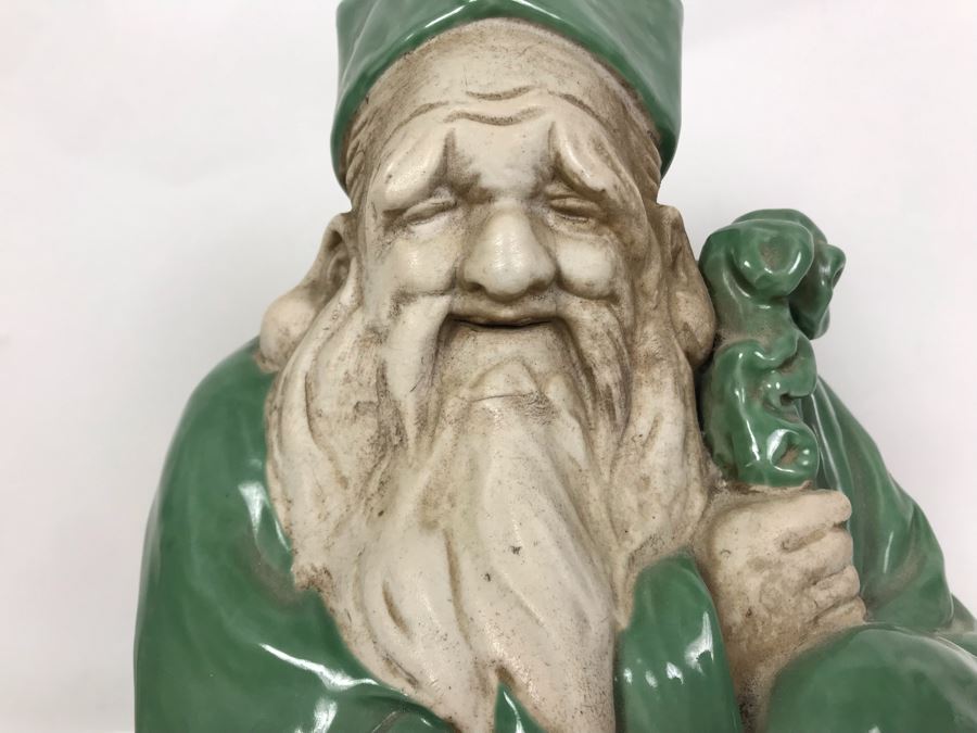 Vintage Japanese Elder Figure With Stand 11W X 8D X 11H [Photo 3]