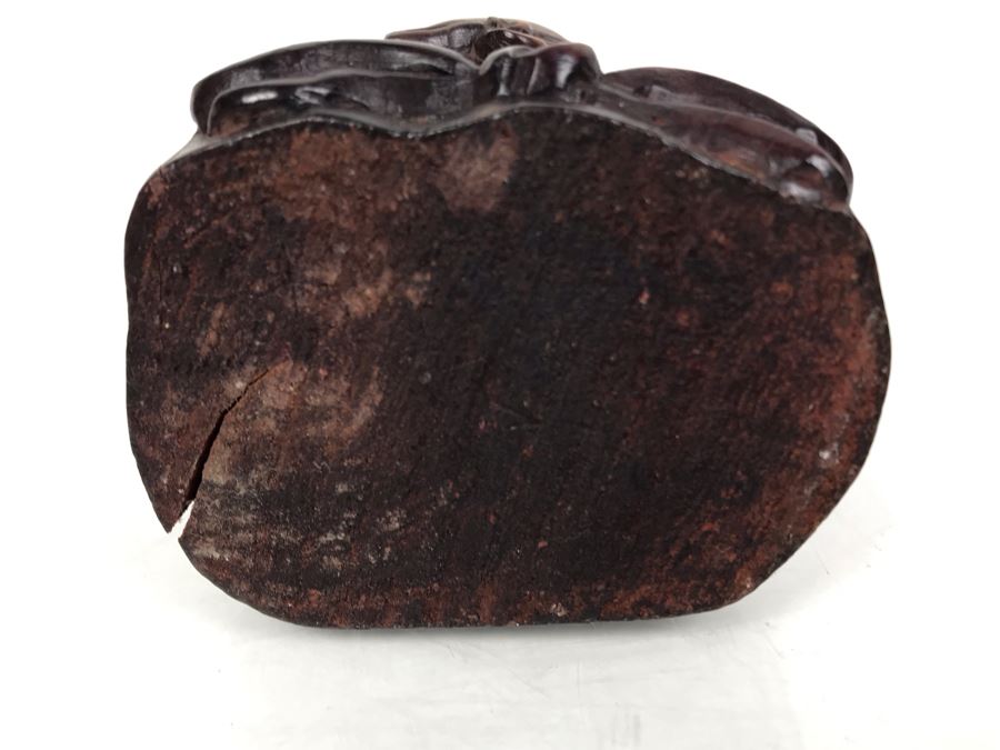 Carved Wooden Asian Buddha Figure 6.5H X 3.5W X 2.5D [Photo 11]