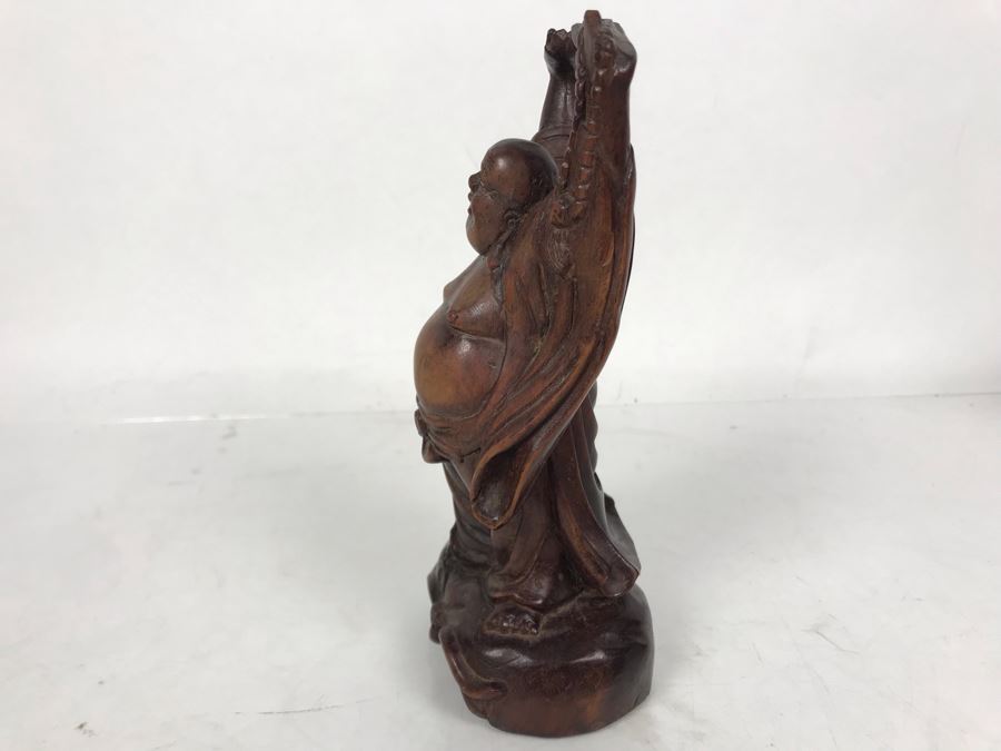 Carved Wooden Asian Buddha Figure 6.5H X 3.5W X 2.5D [Photo 7]