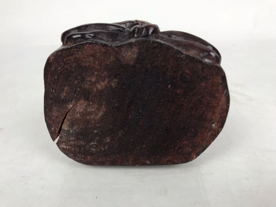Carved Wooden Asian Buddha Figure 6.5H X 3.5W X 2.5D [Photo 10]
