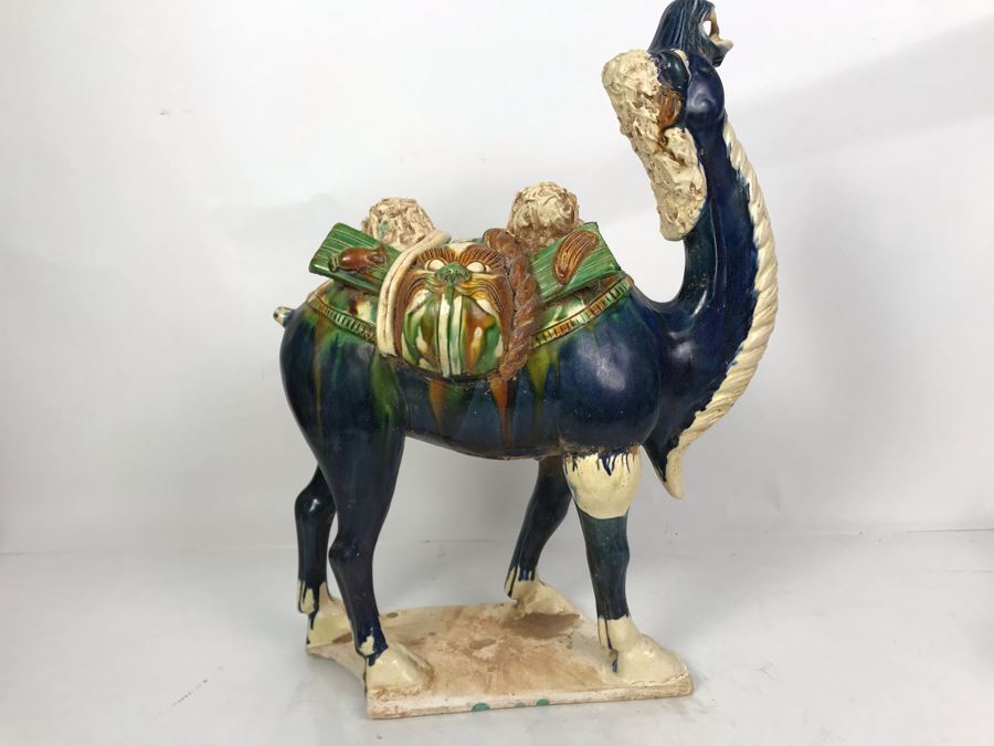 Large Asian Camel Majolica Pottery 13W X 7D X 17H [Photo 12]