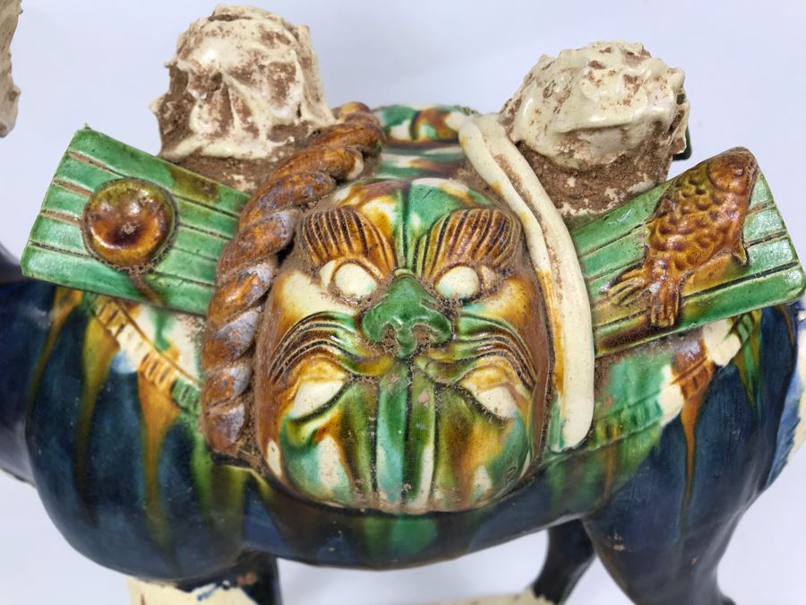 Large Asian Camel Majolica Pottery 13W X 7D X 17H [Photo 4]