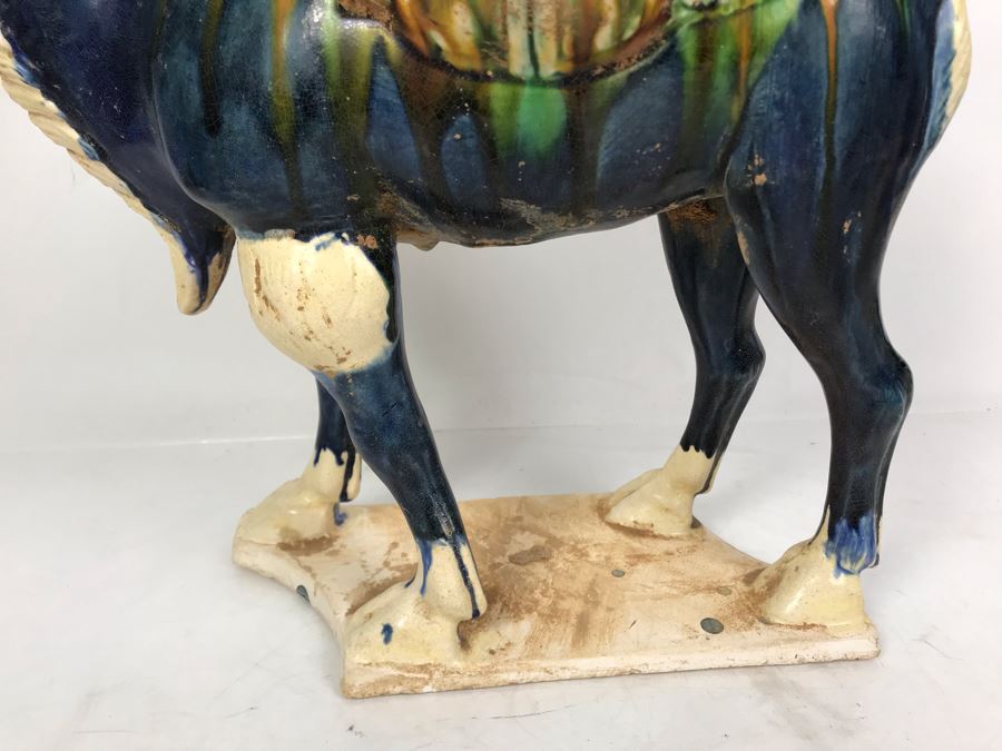 Large Asian Camel Majolica Pottery 13W X 7D X 17H [Photo 9]