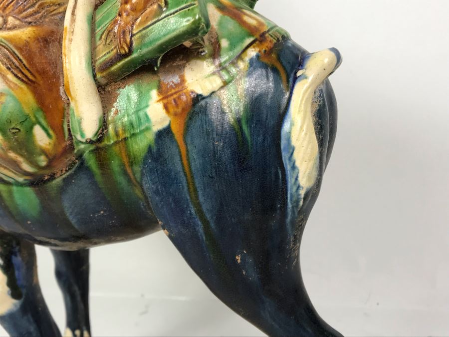Large Asian Camel Majolica Pottery 13W X 7D X 17H [Photo 7]