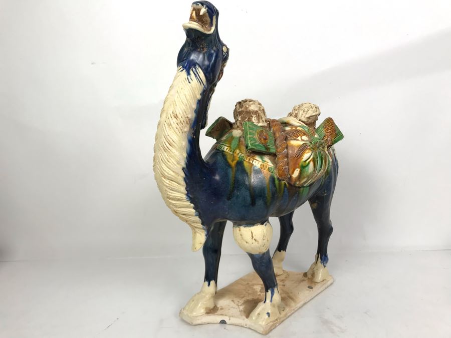 Large Asian Camel Majolica Pottery 13W X 7D X 17H [Photo 10]