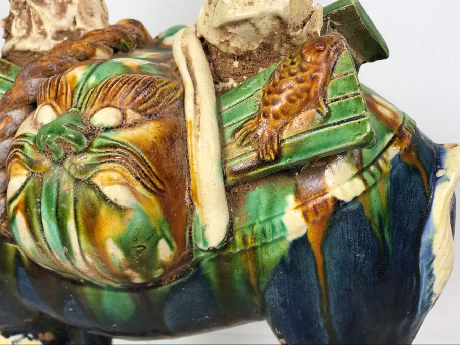 Large Asian Camel Majolica Pottery 13W X 7D X 17H [Photo 6]