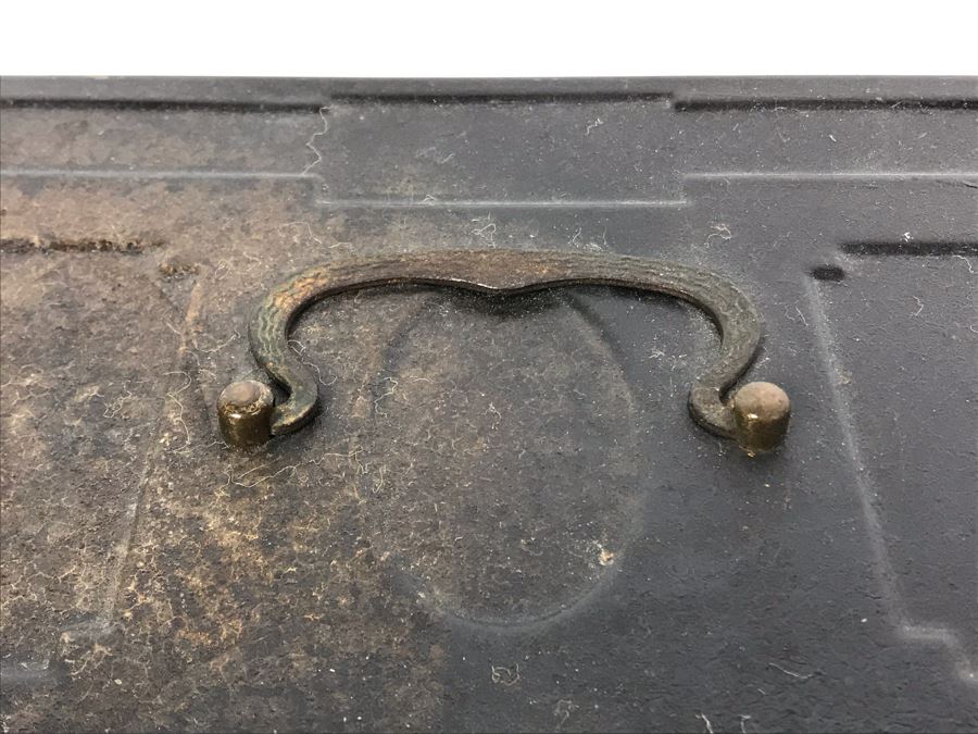 Vintage Metal Lock Box (Unlocked But No Key) 12.5W X 7.5D X 3.5H [Photo 4]
