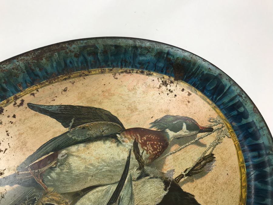 Old Beer Advertising Tin Litho Oval Tray [Photo 5]