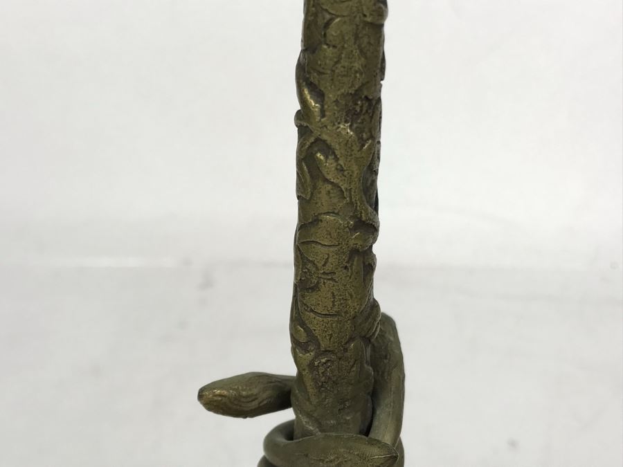 Pair Of Vintage 1980 Brass Candlesticks With Three Lions At Base By Arthur Court Designs 12H [Photo 11]