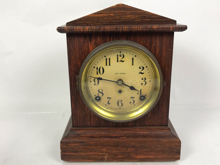 Working Vintage Seth Thomas Mantle Clock 9W X 6D X 11H