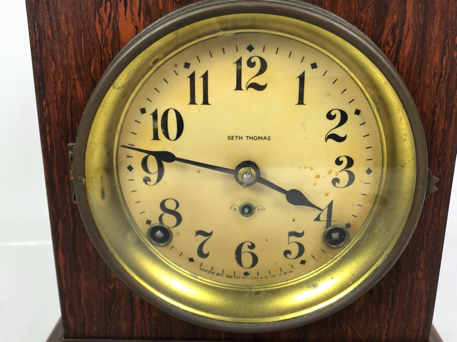 Working Vintage Seth Thomas Mantle Clock 9W X 6D X 11H [Photo 5]